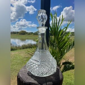 Hocking WEXFORD CRYSTAL 12" CAPTAIN'S DECANTER & STOPPER